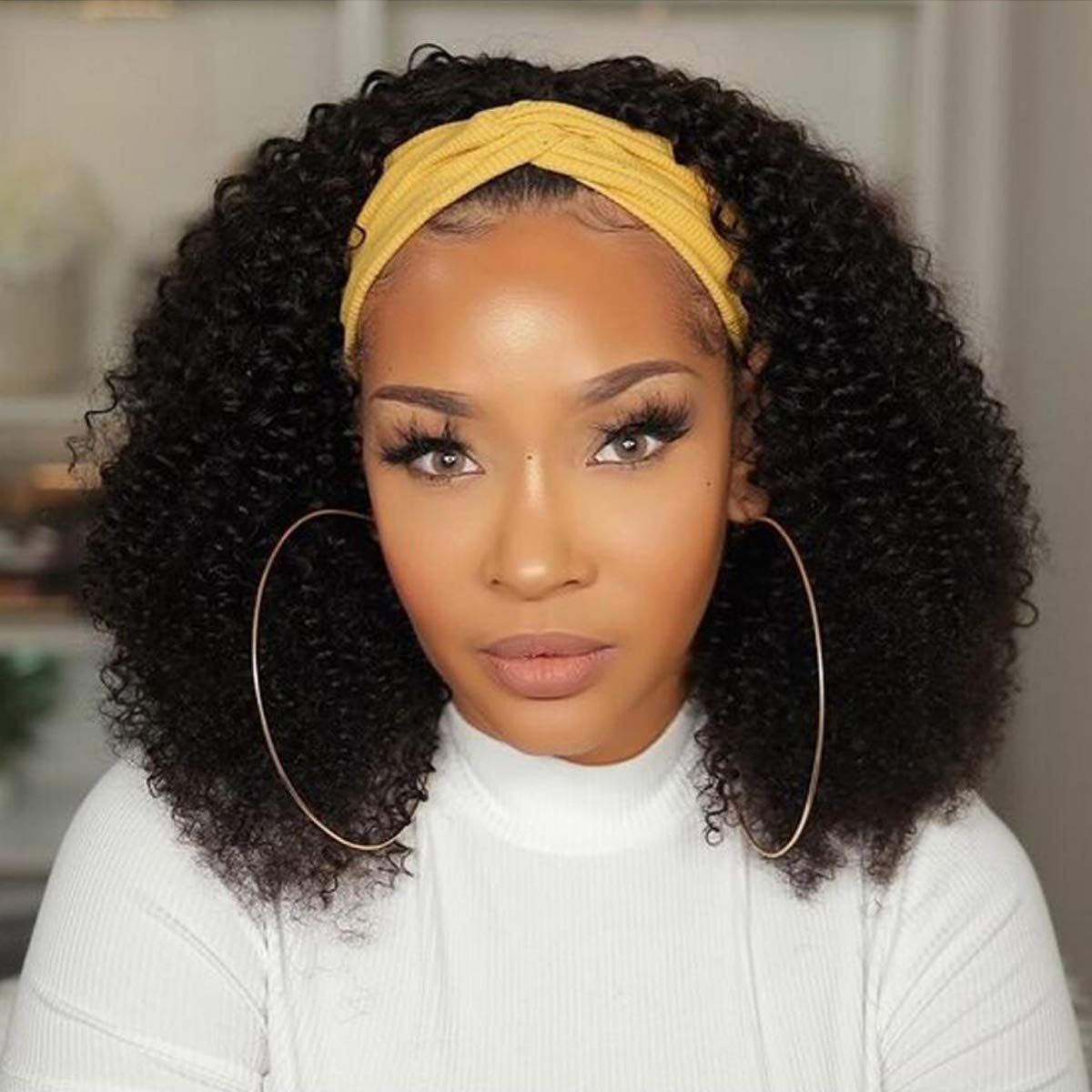 House of Extensions Kinky Curly Headband Wig