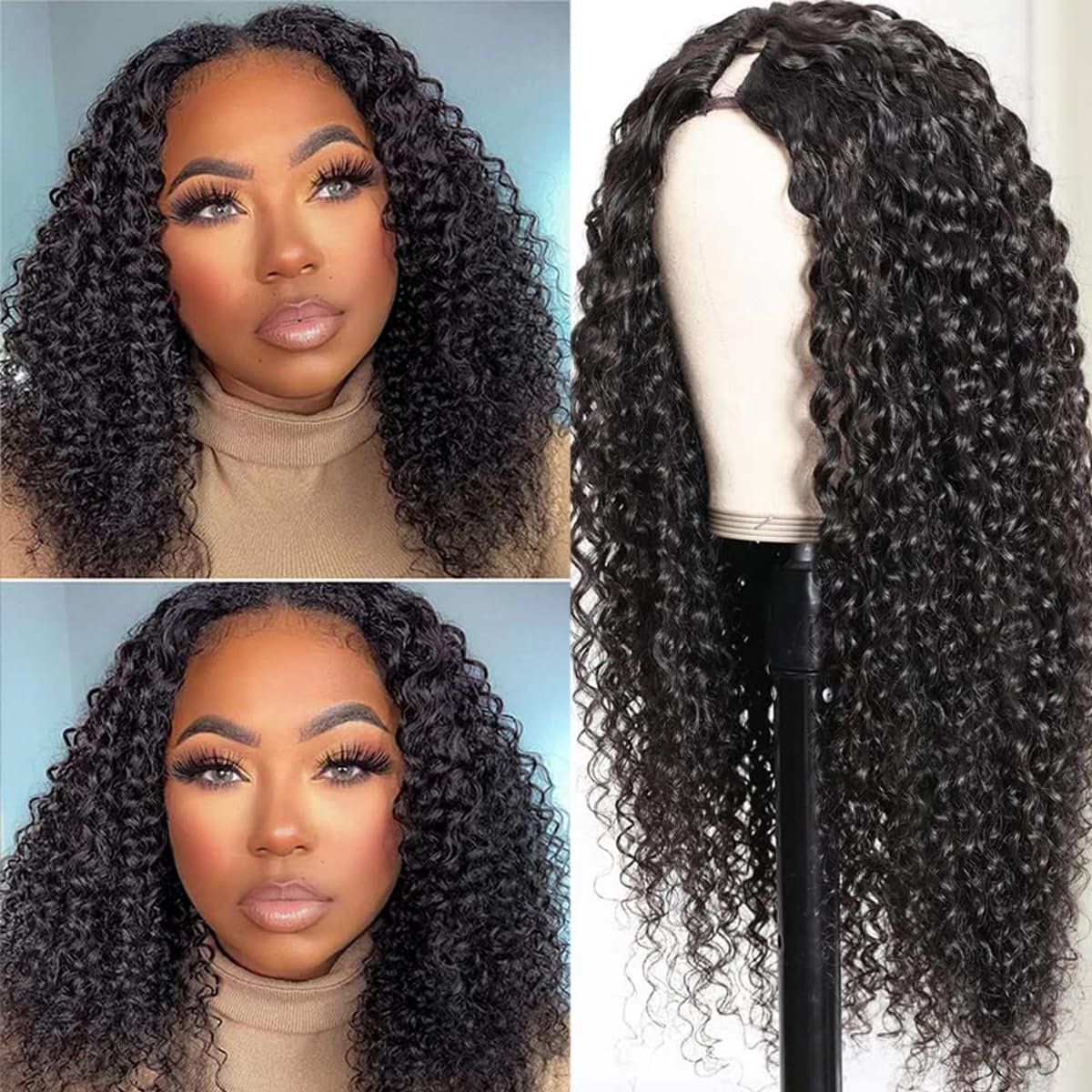 House of Extensions Kinky Curly V-Part Wig