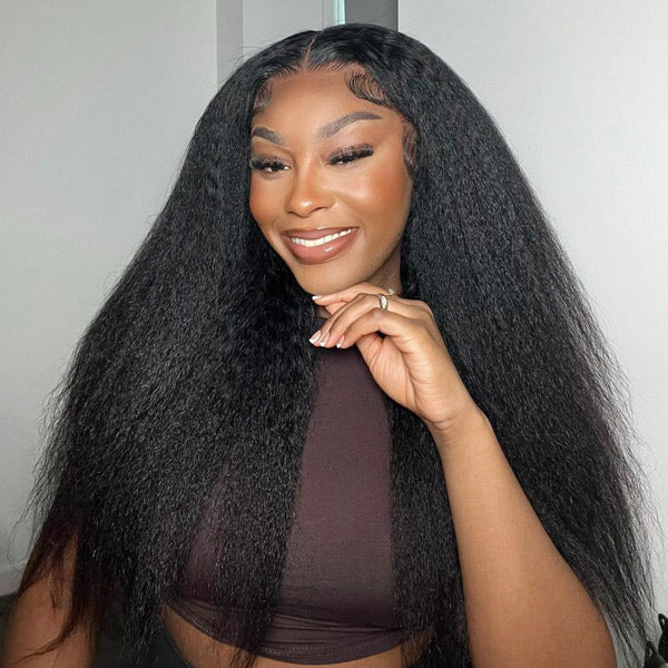 House of Extensions Kinky Straight Lace Closure Wig