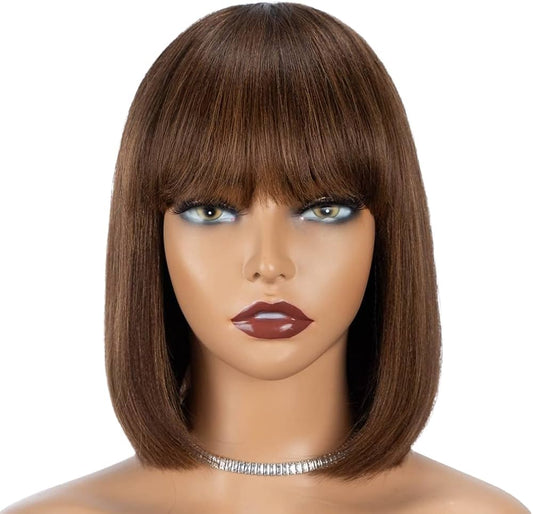 House of Extensions Bob Wig with Bangs-#4
