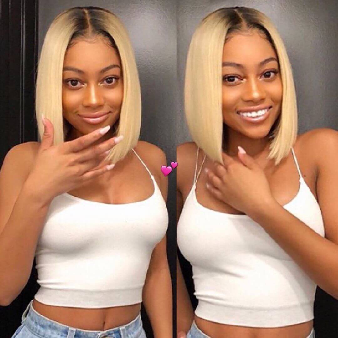House of Extensions T1B/613 Bob Lace Wig