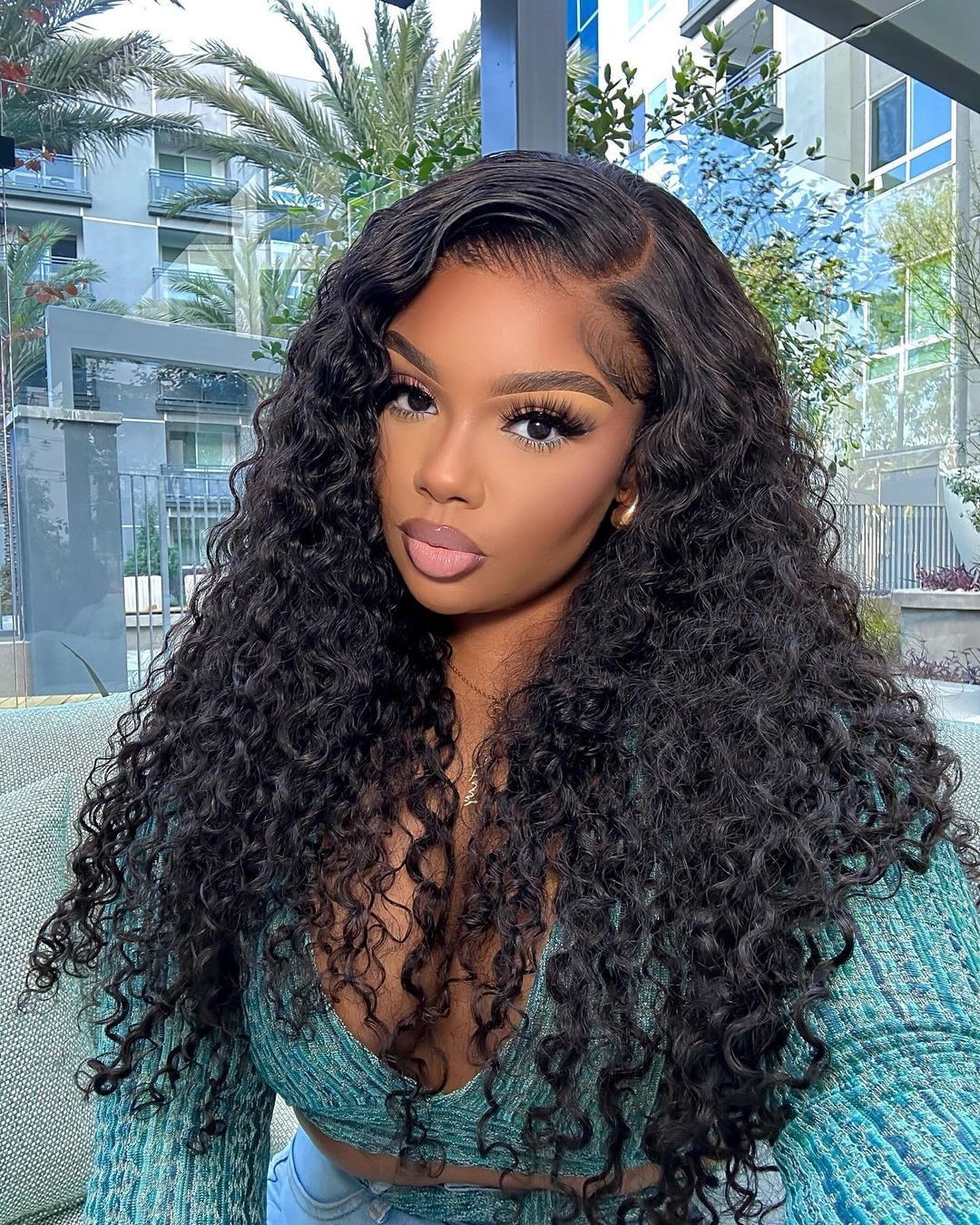House of Extensions Italian Curly Lace Frontal Wig
