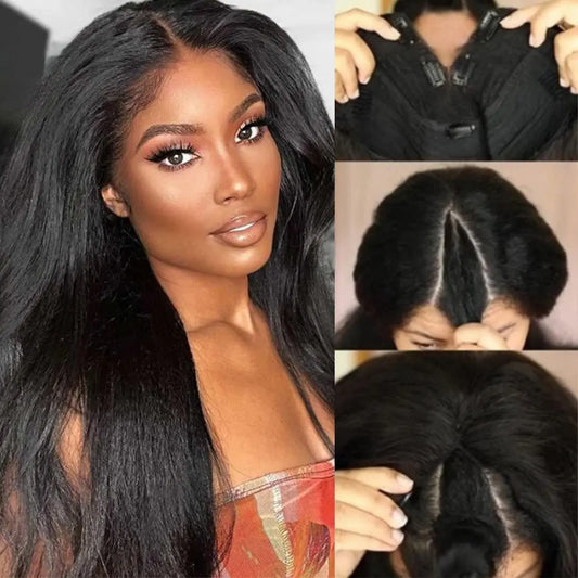 House of Extensions Kinky Straight V-Part Wig
