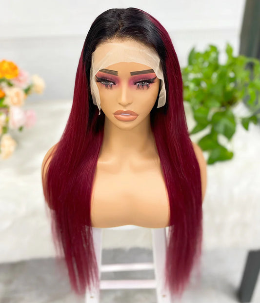 House of Extensions T1B/99J Lace Wig