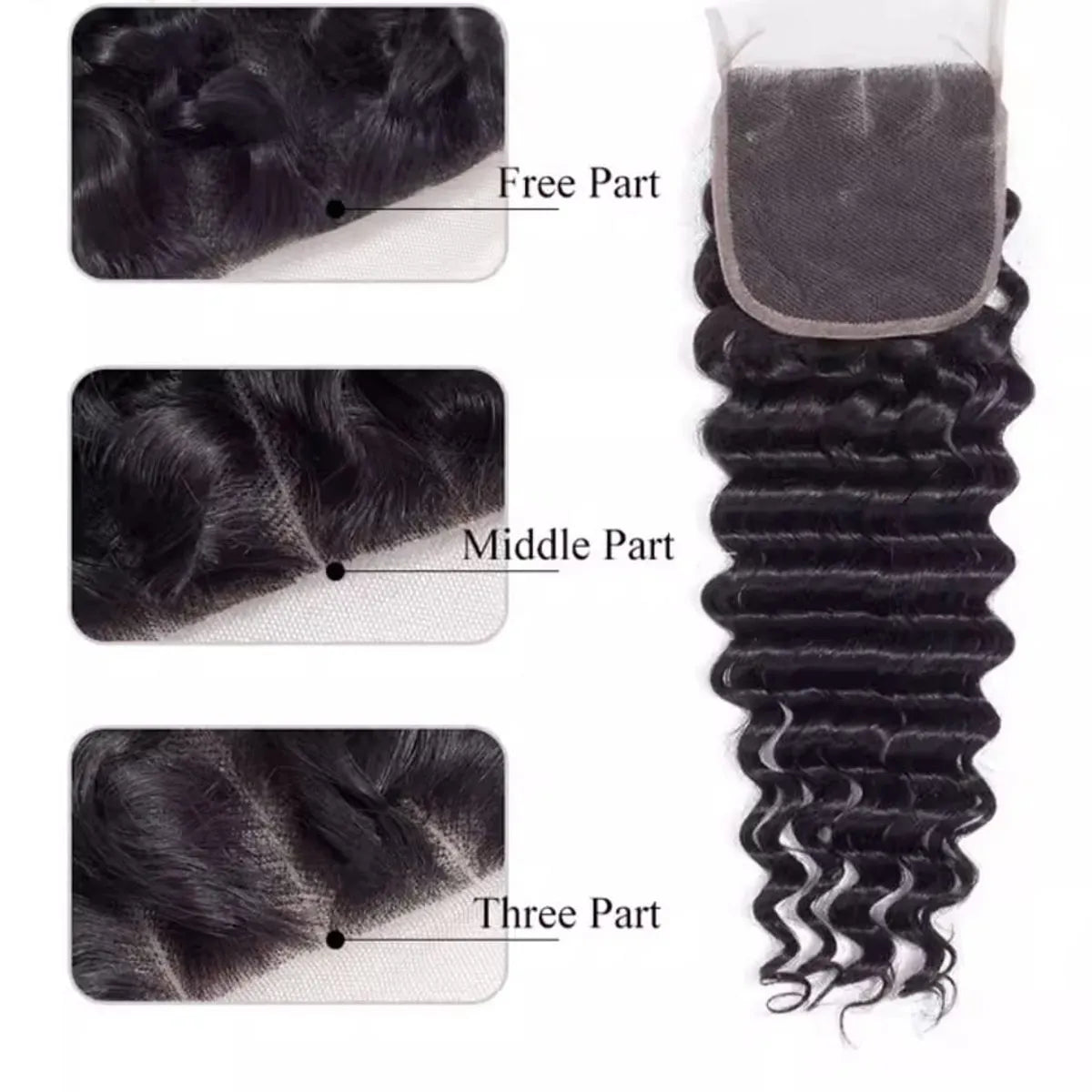 House of Extensions Deep Wave Lace Closure