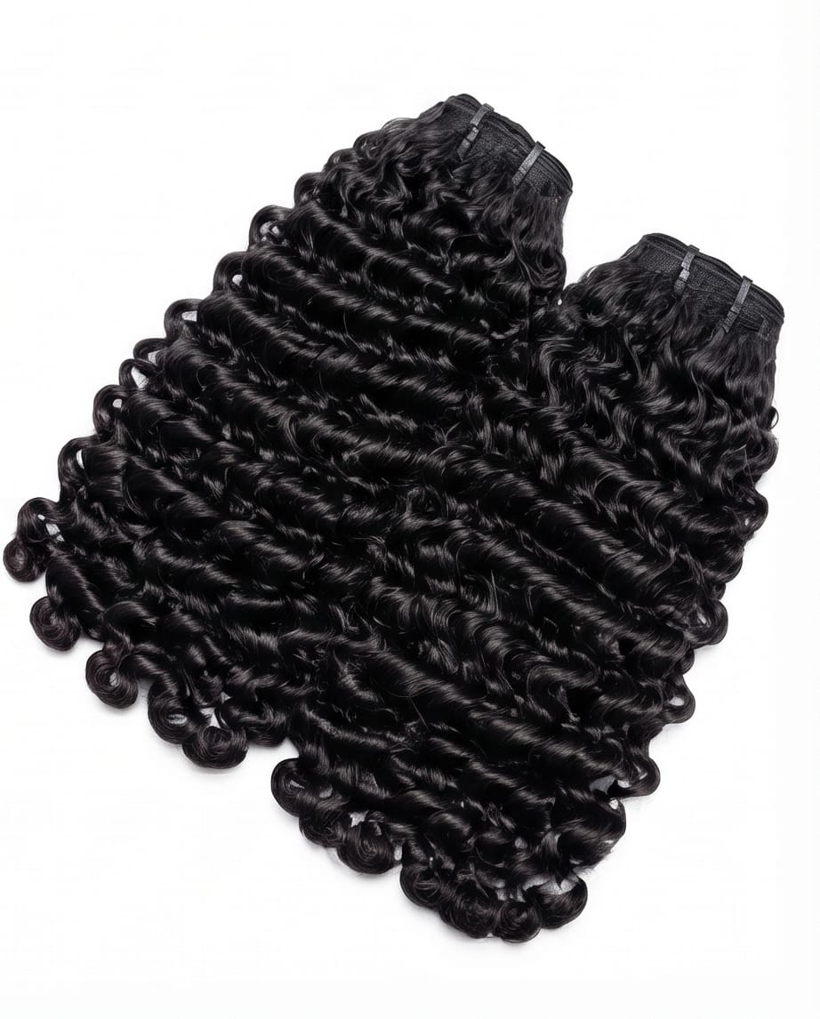 House of Extensions Double Drawn Burmese Curly Bundles