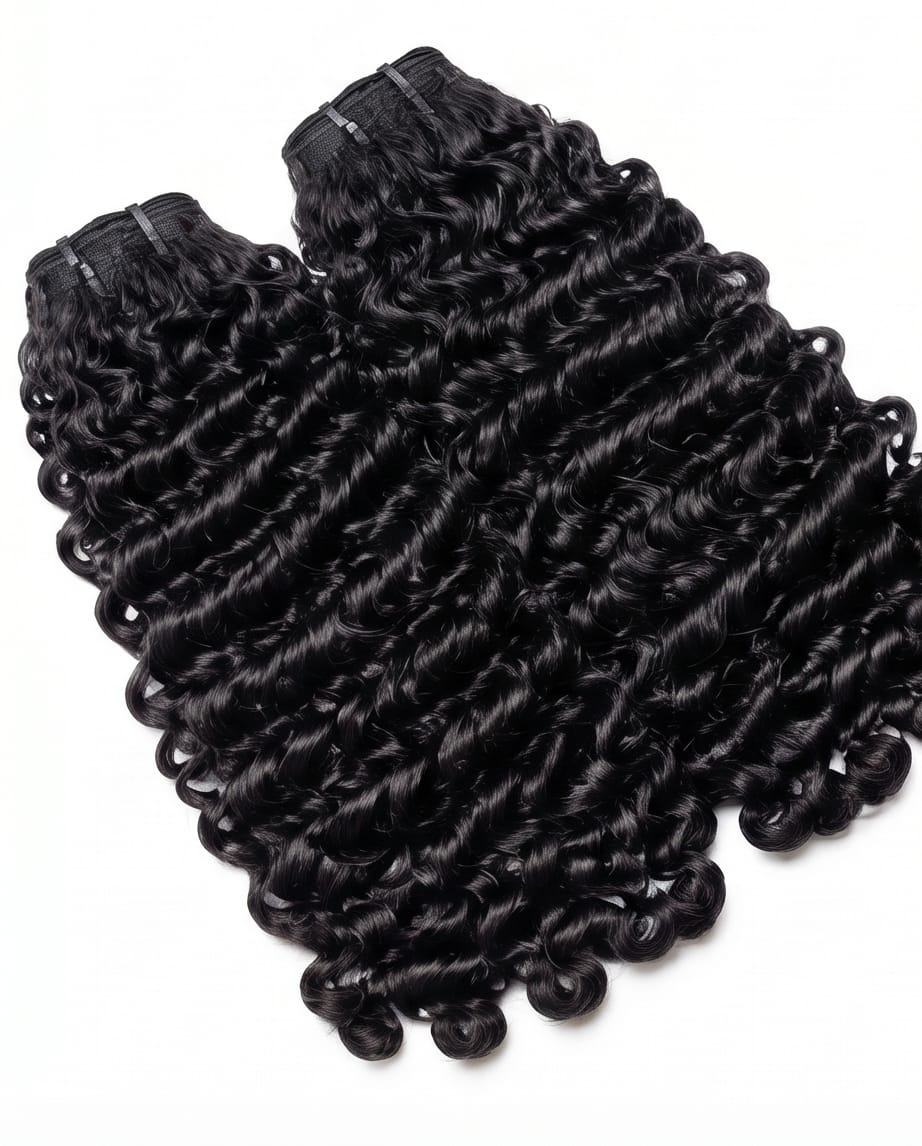 House of Extensions Double Drawn Burmese Curly Bundles