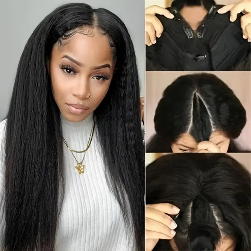 House of Extensions Kinky Straight V-Part Wig