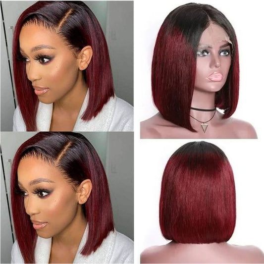 House of Extensions T1B/99J Bob Lace Wig