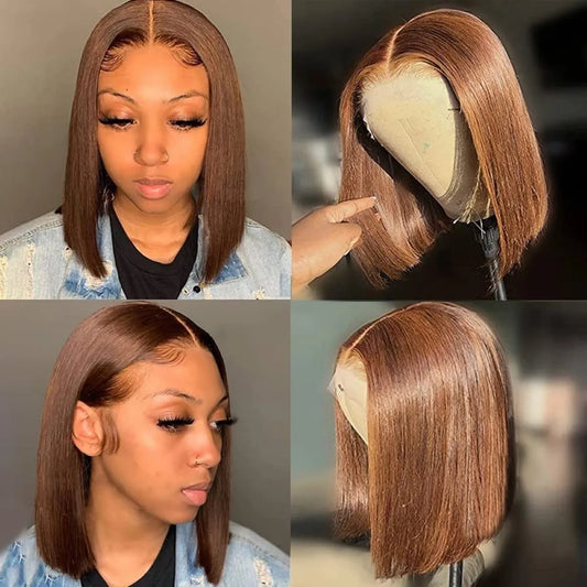 House of Extensions Brown #4 Bob Lace Wig