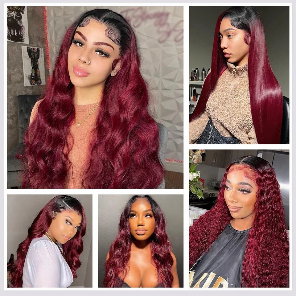 House of Extensions T1B/99J Lace Wig