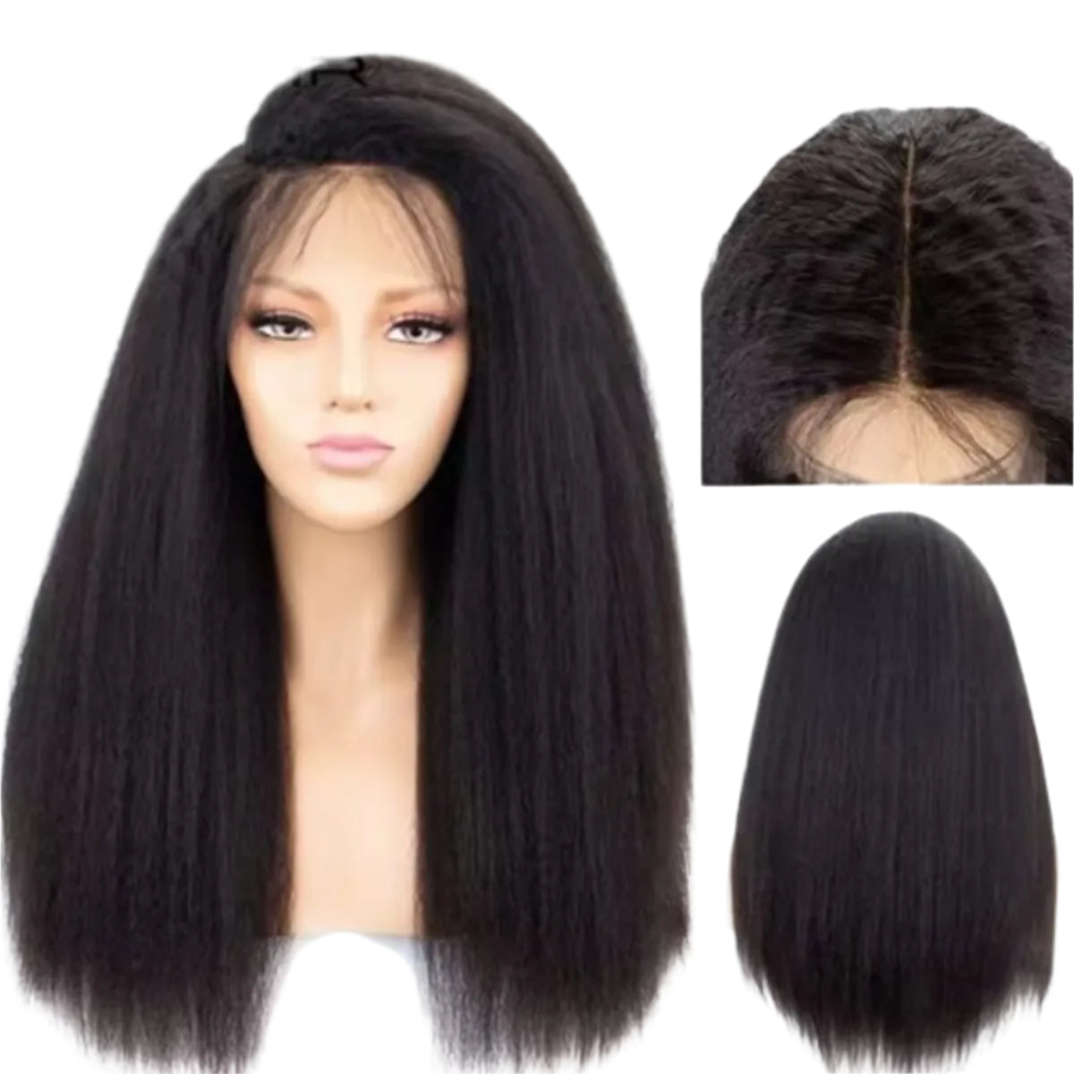 House of Extensions Kinky Straight Lace Closure Wig