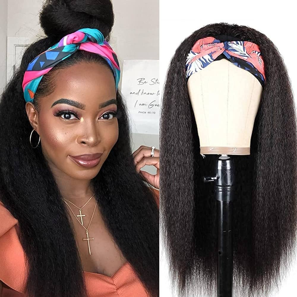 House of Extensions Kinky Straight Headband Wig
