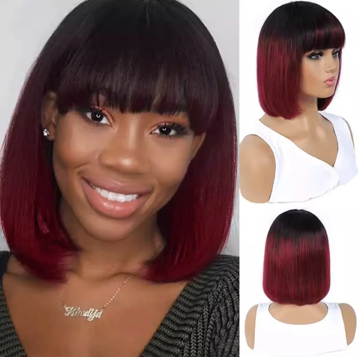 House of Extensions Bob Wig with Bangs-T1B/99J