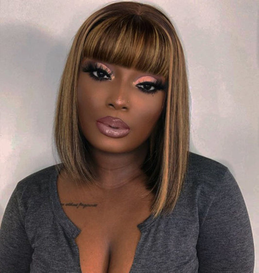 House of Extensions Bob Wig with Bangs-P4/#27
