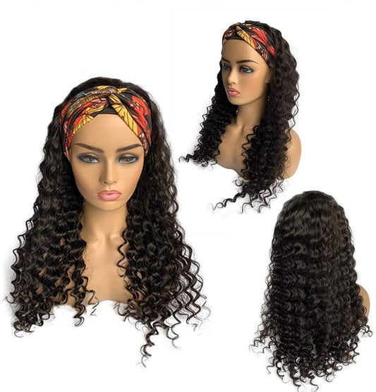 House of Extensions Deep Wave Headband Wig