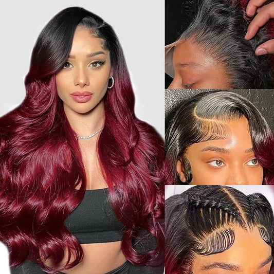 House of Extensions T1B/99J Lace Wig