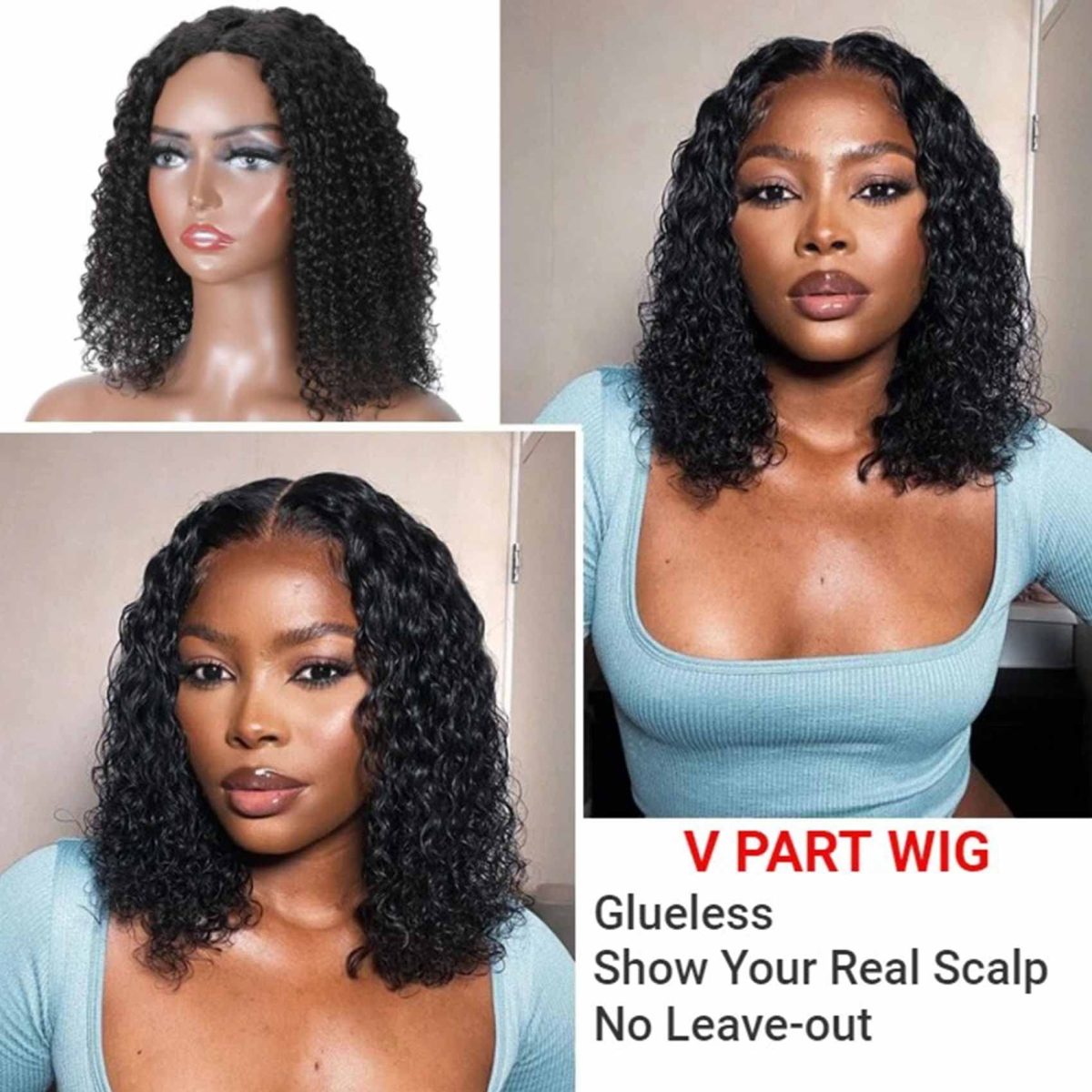 House of Extensions Water Wave V-Part Wig