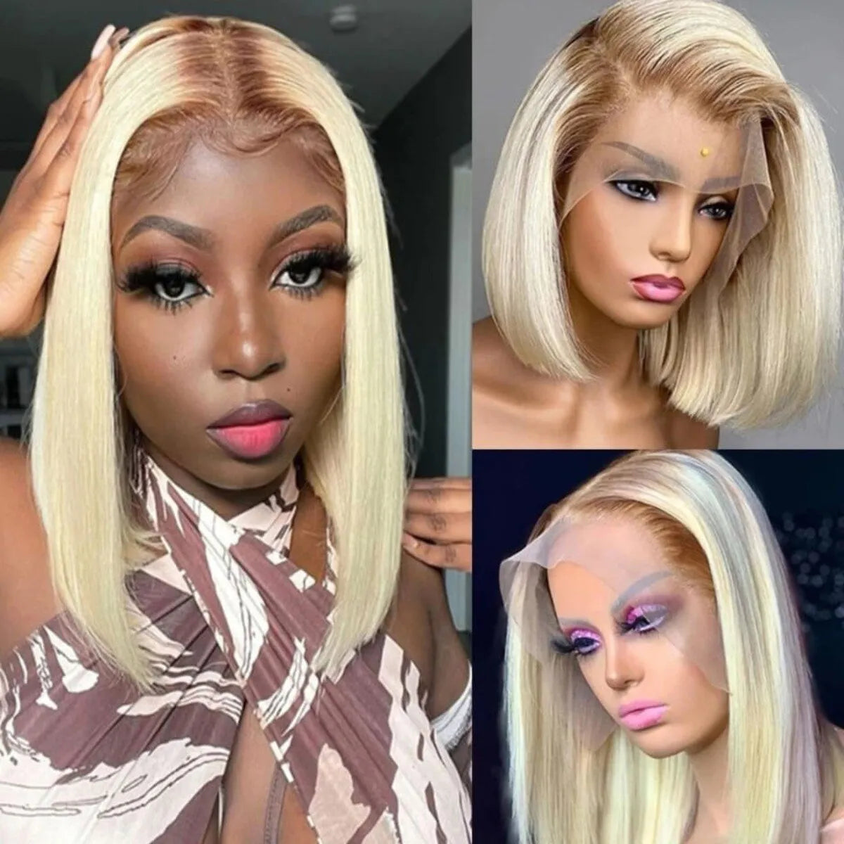 House of Extensions T4/613 Bob Lace Wig